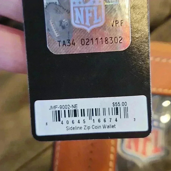 JML by Jack Mason New England Patriots Women's Sideline zip coin Wallet NEW - Picture 5 of 5